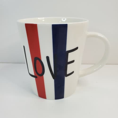 Royal Doulton Ellen Degeneres LOVE Stripes Porcelain Coffee Mug Cup London