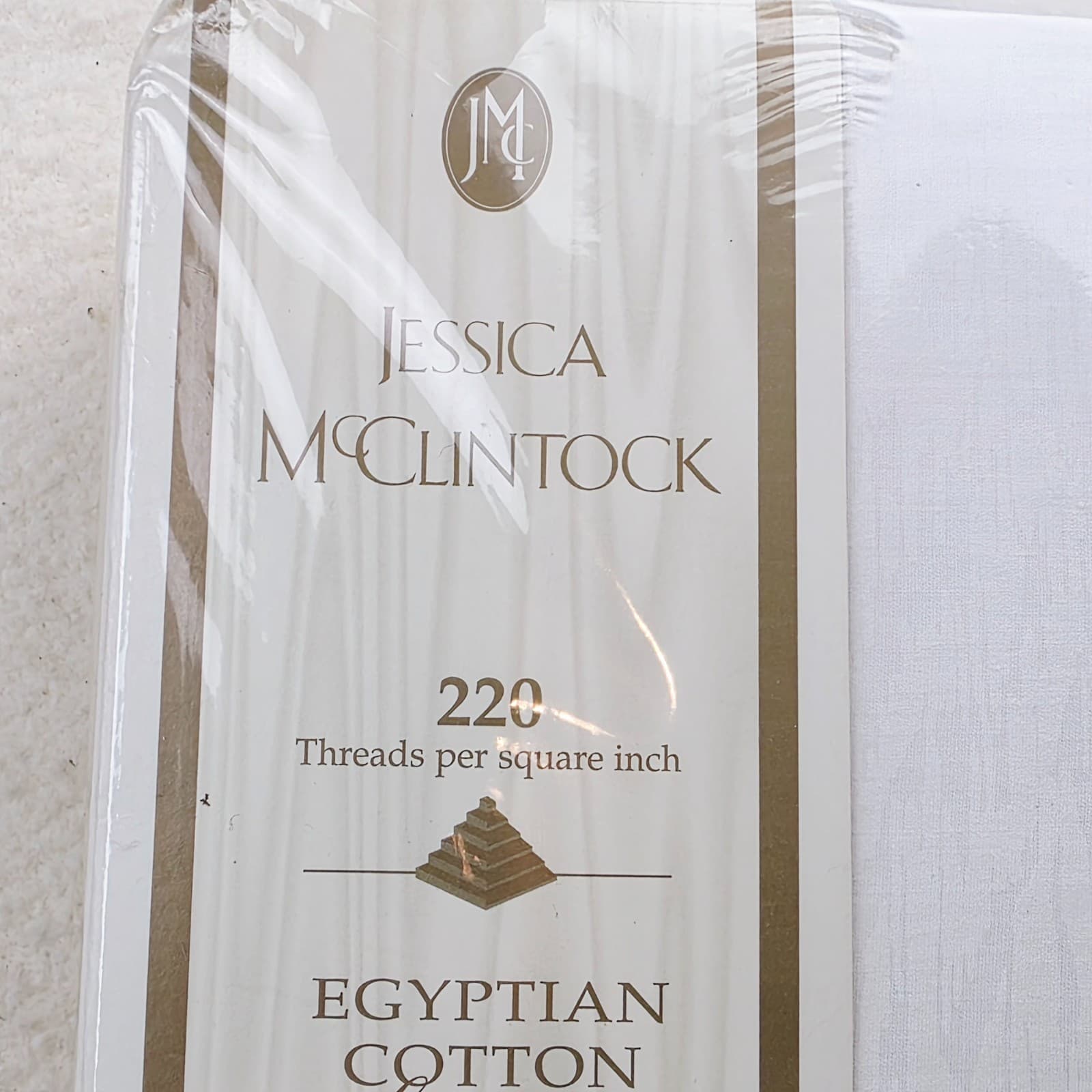 Vtg Jessica McClintock Anniversary Rose Egyptian Cotton Queen Fitted Sheet NOS - Thumbnail 4