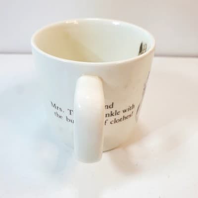 Vintage Wedgwood England Porcelain Beatrix Potter Story MRS TIGGY WINKLE Cup Mug - Thumbnail 6