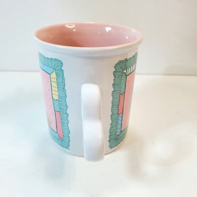 Vtg 1993 Enesco Knitting Sewing Kitty Cat Friendship Mends Heart Coffee Mug Cup - Thumbnail 6