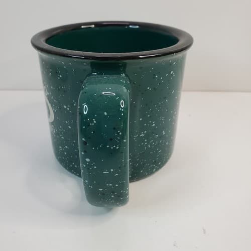 M Ware Montebello Camping and Fishing Green Speckled Camp Style Coffee Mugs Cup - Thumbnail 5