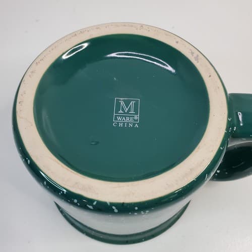 M Ware Montebello Camping and Fishing Green Speckled Camp Style Coffee Mugs Cup - Thumbnail 7
