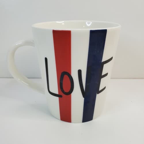 Royal Doulton Ellen Degeneres LOVE Stripes Porcelain Coffee Mug Cup London - Thumbnail 4
