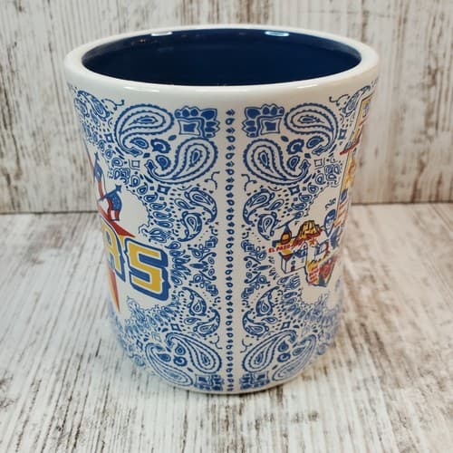 180 degrees stoneware Texas Star State Flags Paisley Coffee Tea Mug Cup - Thumbnail 6