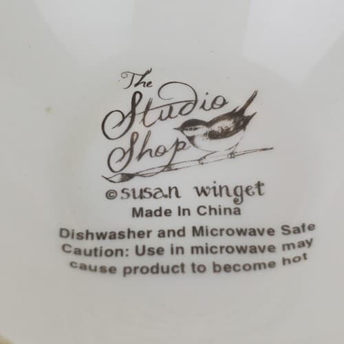 The Studio Shop Susan Winget Pedestal Floral Geometric Coffee Tea Mug Cup Teal - Thumbnail 7