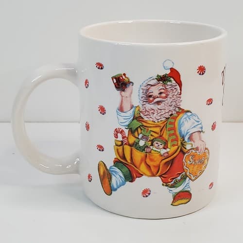 Vtg Sakura Cheryl Ann Johnson Santas Magical Cookies Christmas Coffee Mug Cup - Thumbnail 3