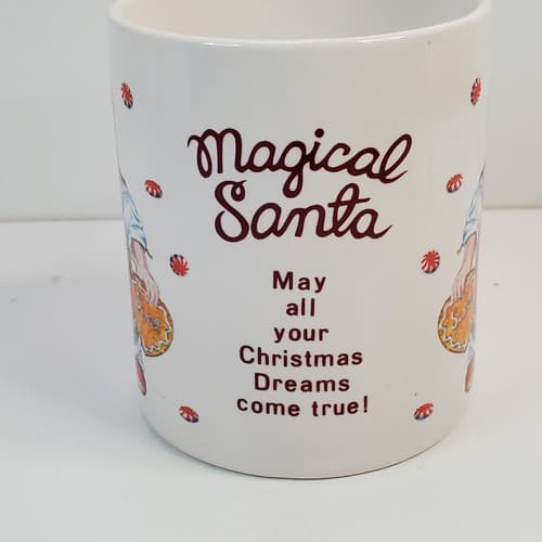 Vtg Sakura Cheryl Ann Johnson Santas Magical Cookies Christmas Coffee Mug Cup - Thumbnail 2