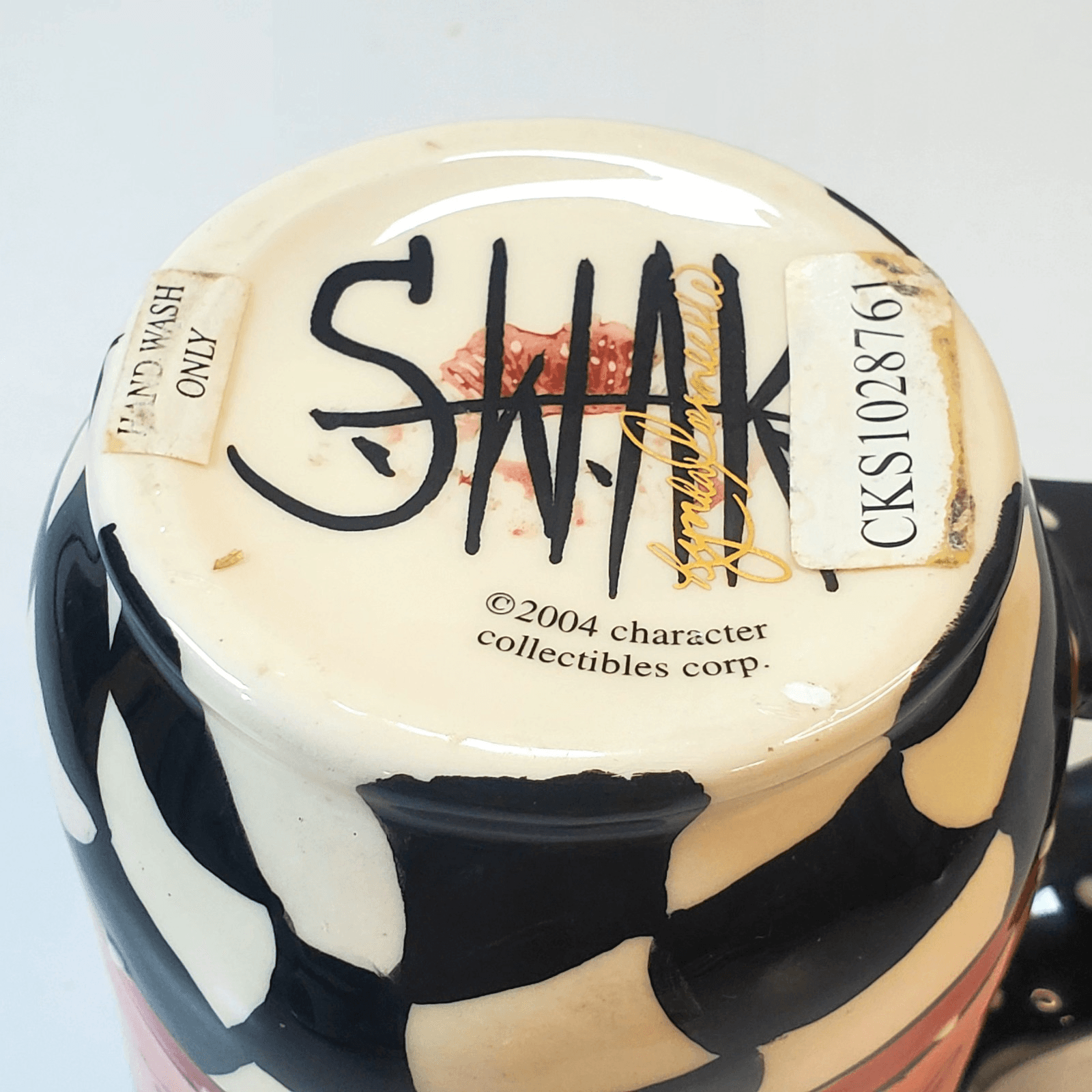 SWAK Coffee Mug I base my fashion taste on what doesn't itch 2004 Signed Kitschy - Thumbnail 8