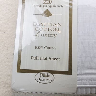 Vtg Jessica McClintock Anniversary Rose Egyptian Cotton Full Flat Sheet NOS - Thumbnail 3