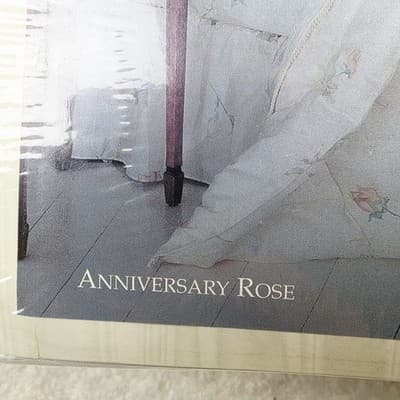 Vtg Jessica McClintock Anniversary Rose Egyptian Cotton Full Flat Sheet NOS - Thumbnail 9