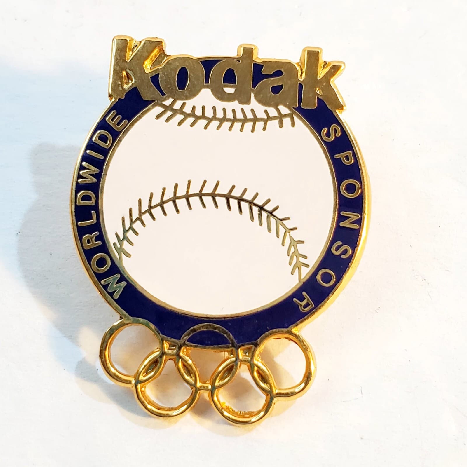 Vtg 1996 Atlanta Olympics BASEBAL Kodak Worldwide Sponsor Metal Enamel Lapel Pin