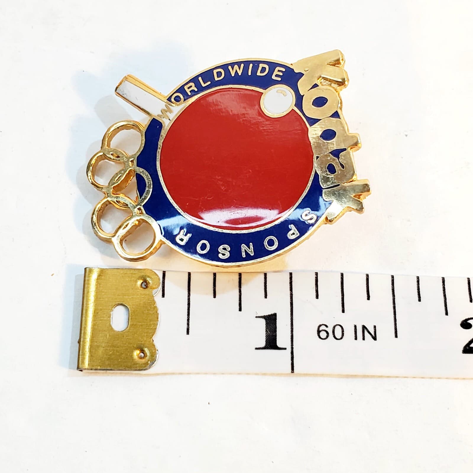 Vtg 1996 Atlanta Olympics TABLE TENNIS Kodak Worldwide Sponsor Enamel Lapel Pin - Thumbnail 3