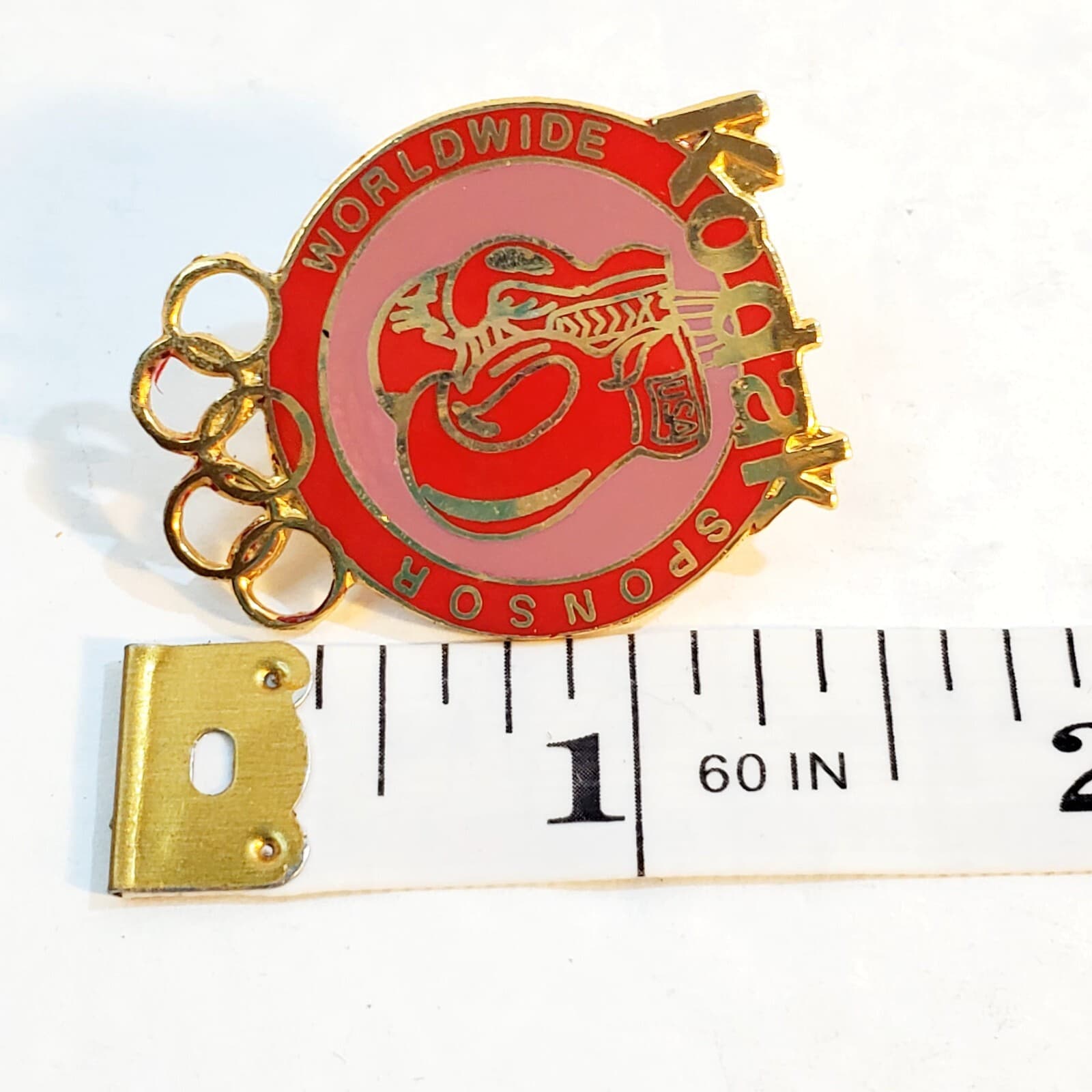 Vtg 1996 Atlanta Olympics BOXING Kodak Worldwide Sponsor Metal Enamel Lapel Pin - Thumbnail 3
