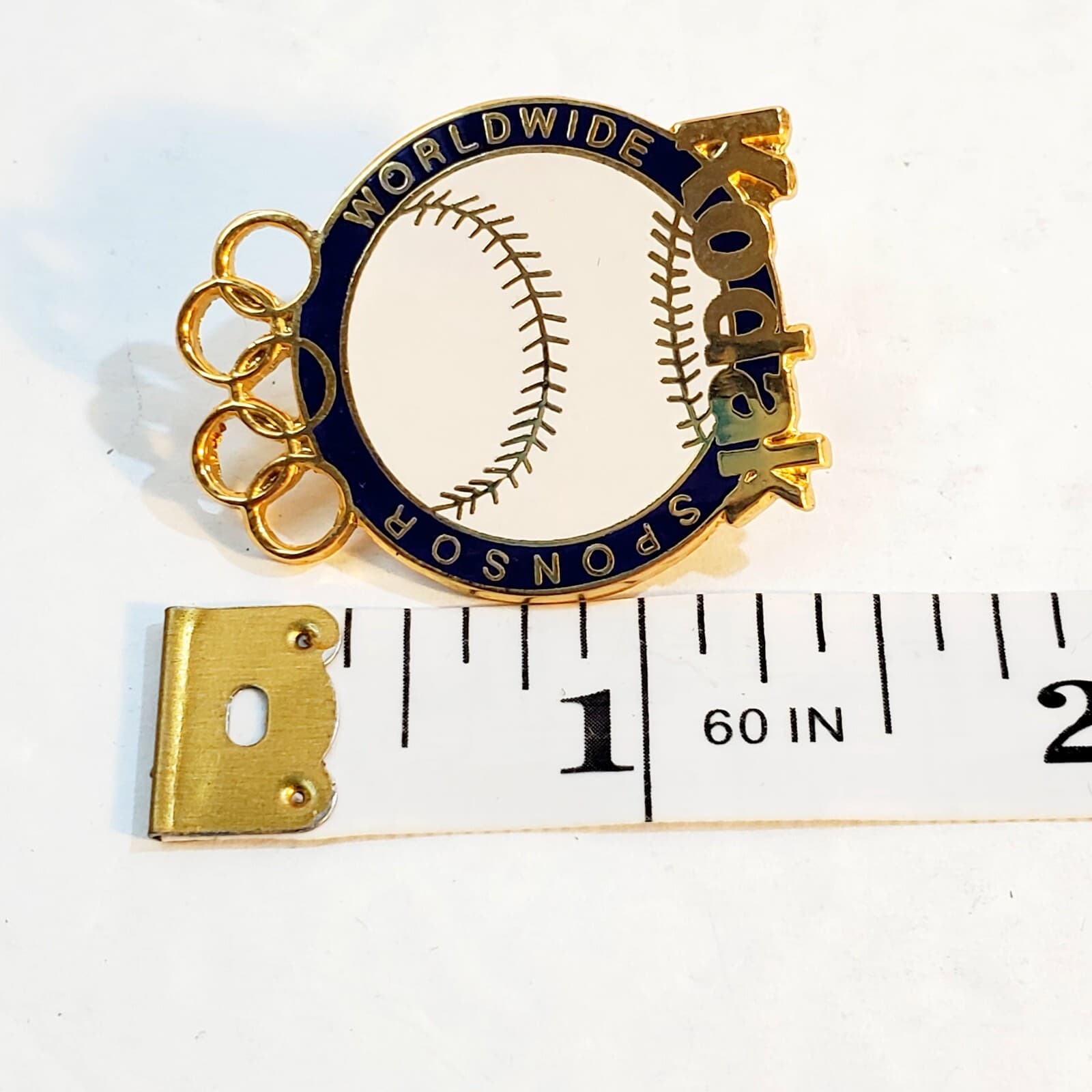 Vtg 1996 Atlanta Olympics BASEBAL Kodak Worldwide Sponsor Metal Enamel Lapel Pin - Thumbnail 3