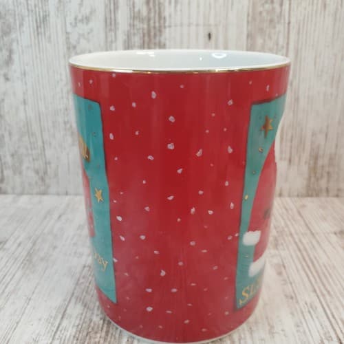 Vtg 1999 Dept 56 Santa's Clothes Coat Vest Boots Christmas Holiday Coffee Mug - Thumbnail 3