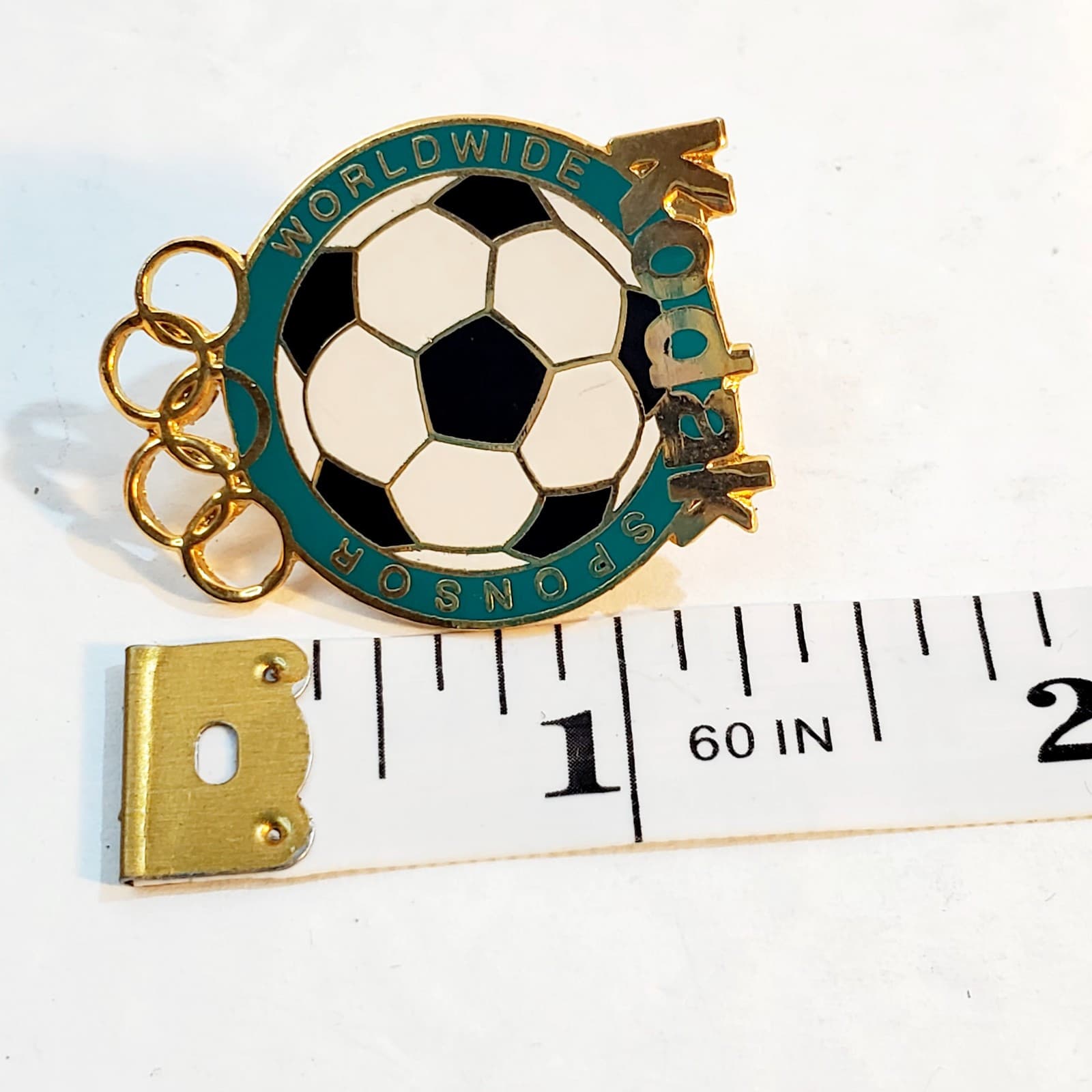 Vtg 1996 Atlanta Olympics Soccer Kodak Worldwide Sponsor Metal Enamel Lapel Pin - Thumbnail 3