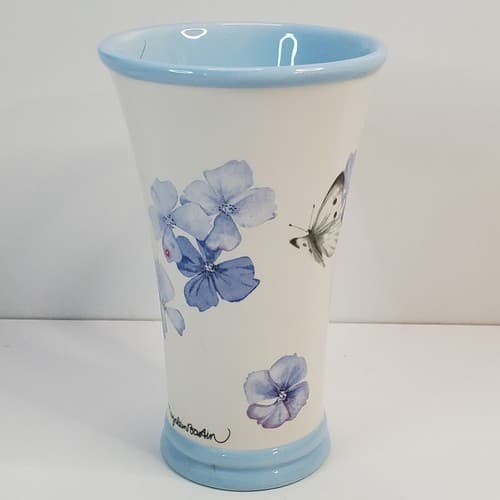 Marjolein Bastin Nature’s Sketchbook Tall Coffee Mug Cup Blue Floral Butterfly - Thumbnail 2