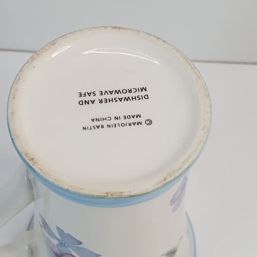 Marjolein Bastin Nature’s Sketchbook Tall Coffee Mug Cup Blue Floral Butterfly - Thumbnail 8