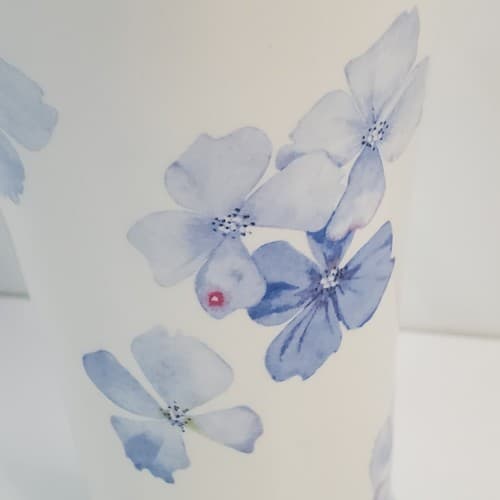 Marjolein Bastin Nature’s Sketchbook Tall Coffee Mug Cup Blue Floral Butterfly - Thumbnail 5
