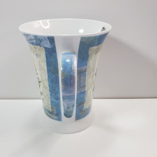 Pimpernel Porcelain Botanical Butterfly Flower Fern Flared Coffee Tea Mug - Thumbnail 4
