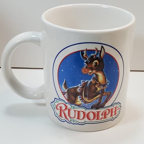 Vtg 1993 Rudolph The Red Nosed Reindeer Coffee Mug Cup Collectible Accent USA - Thumbnail 3