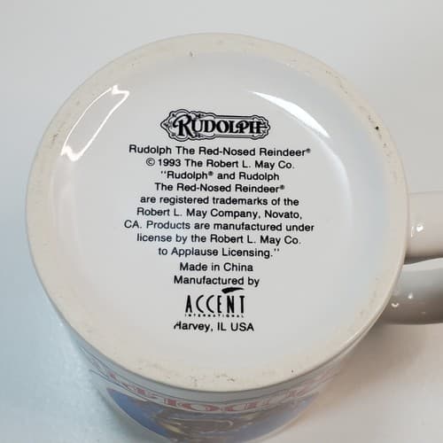 Vtg 1993 Rudolph The Red Nosed Reindeer Coffee Mug Cup Collectible Accent USA - Thumbnail 6