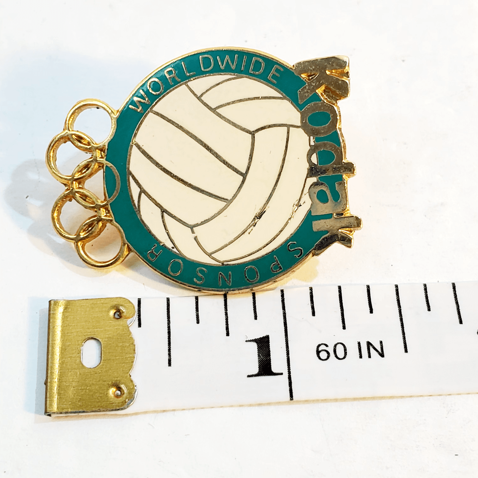 Vtg 1996 Atlanta Olympics VOLLEYBALL Kodak Worldwide Sponsor Enamel Lapel Pin - Thumbnail 3