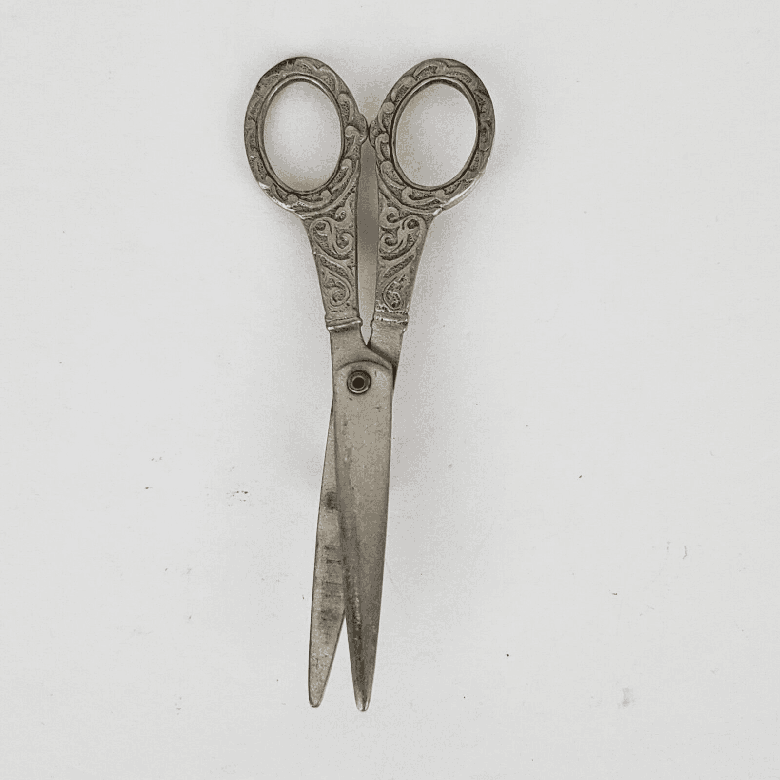 Vintage JJ Jonette Silver Tone Mechanical Scissors Hairdresser Pin Brooch - Thumbnail 2