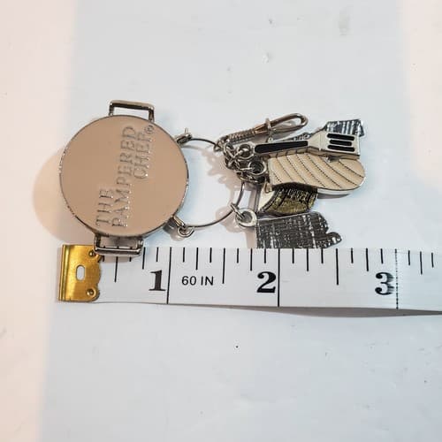 Vintage Pampered Chef Charm Pin Brooch With 6 High Quality Charms Utensils - Thumbnail 3