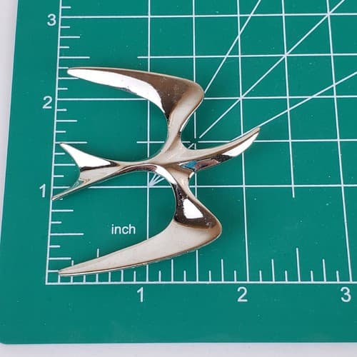 Vintage SARAH COVENTRY Silver Tone Mid Century Modernist Retro Bird Brooch Pin - Thumbnail 4