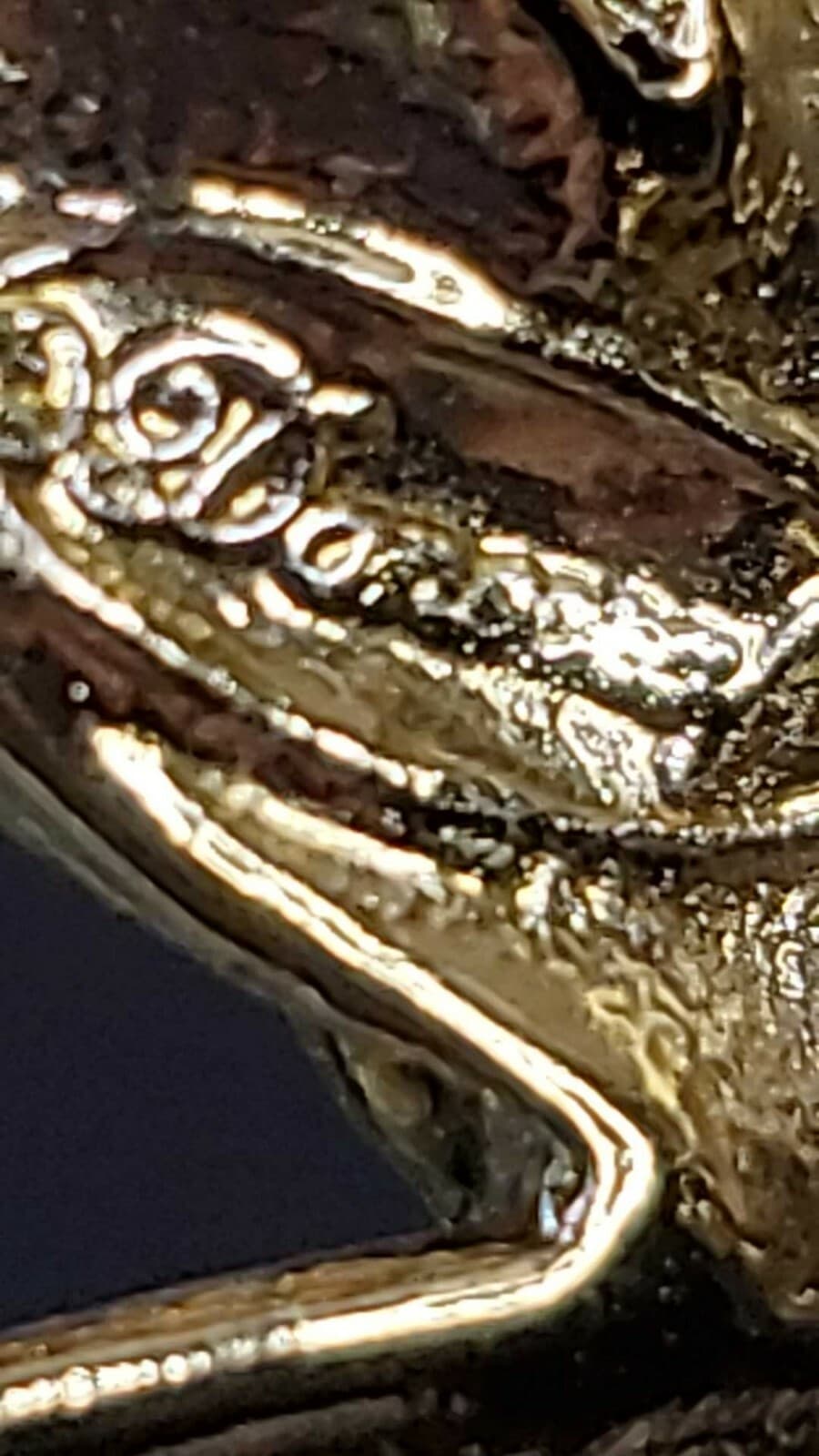 Vintage Signed Danecraft Gold Tone 3D Whimsical Frog Pin Brooch Pendant - Thumbnail 4