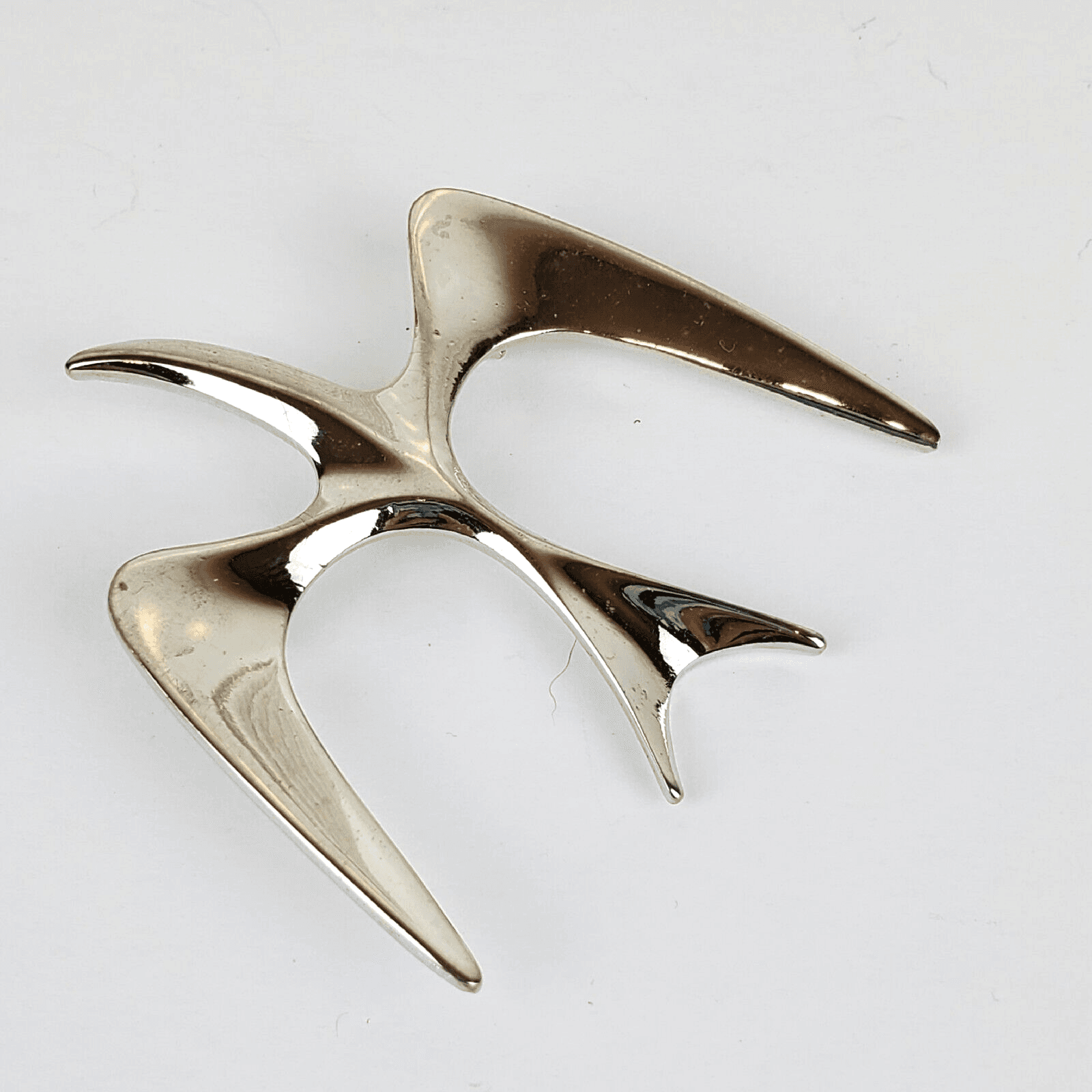 Vintage SARAH COVENTRY Silver Tone Mid Century Modernist Retro Bird Brooch Pin