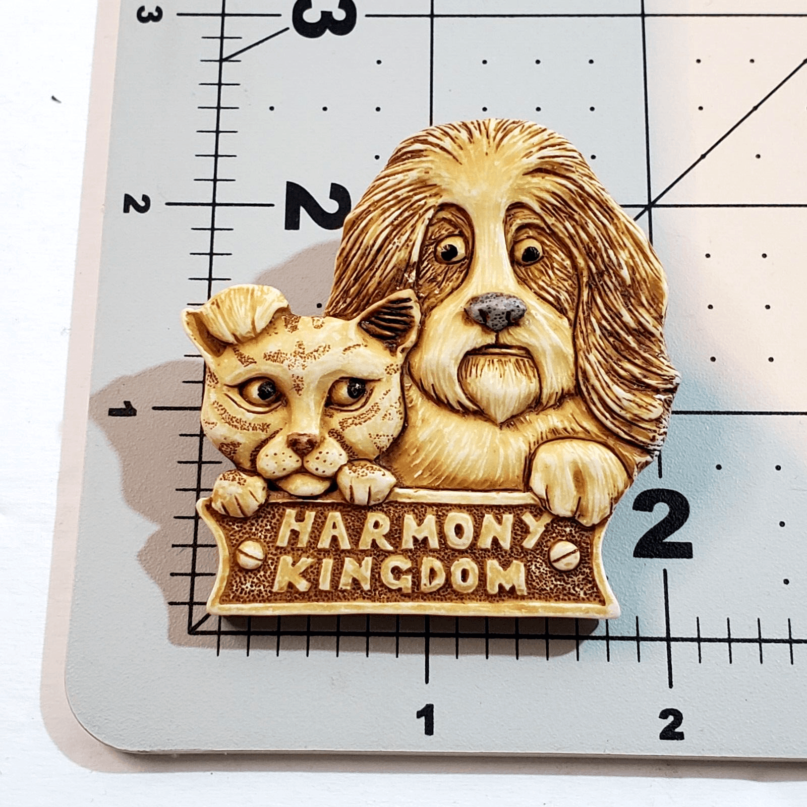 Vintage Harmony Kingdom Royal Watch Club Dog and Cat Brooch Pin Retired 2003 - Thumbnail 3