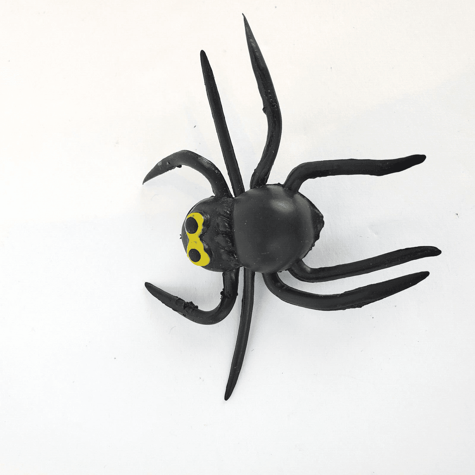 Vintage Easter Unlimited Black Rubber Spider Bug Figural Brooch Pin Halloween