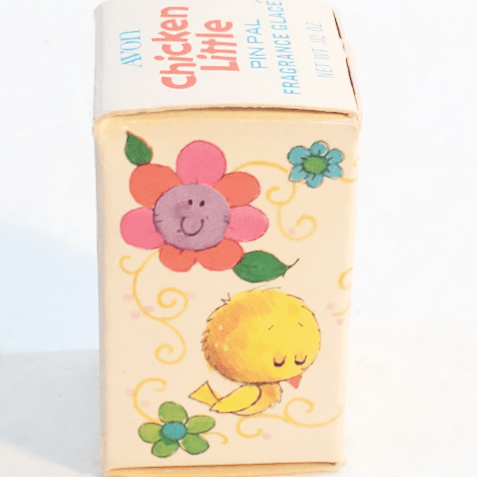 Vtg Avon Pin Pal Chicken Little Fragrance EMPTY Glace Brooch Pin w/ Original Box - Thumbnail 6
