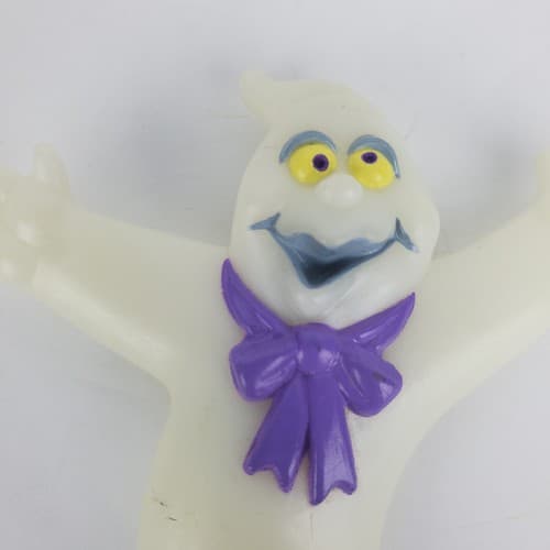 Vintage Hallmark Plastic Resin Ghost Purple Bow Halloween Brooch Pin Jewelry - Thumbnail 2