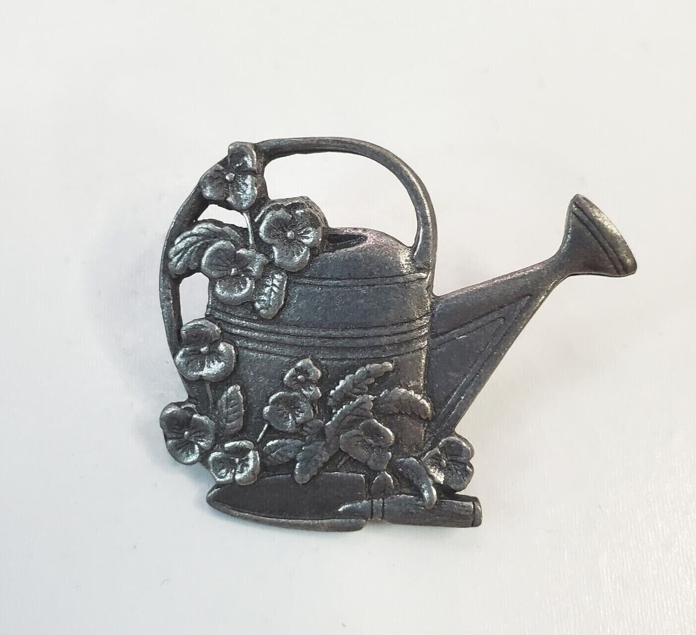 Birds & Blooms 2000 Limited Edition Watering Can with Flowers Garden Pin Brooch