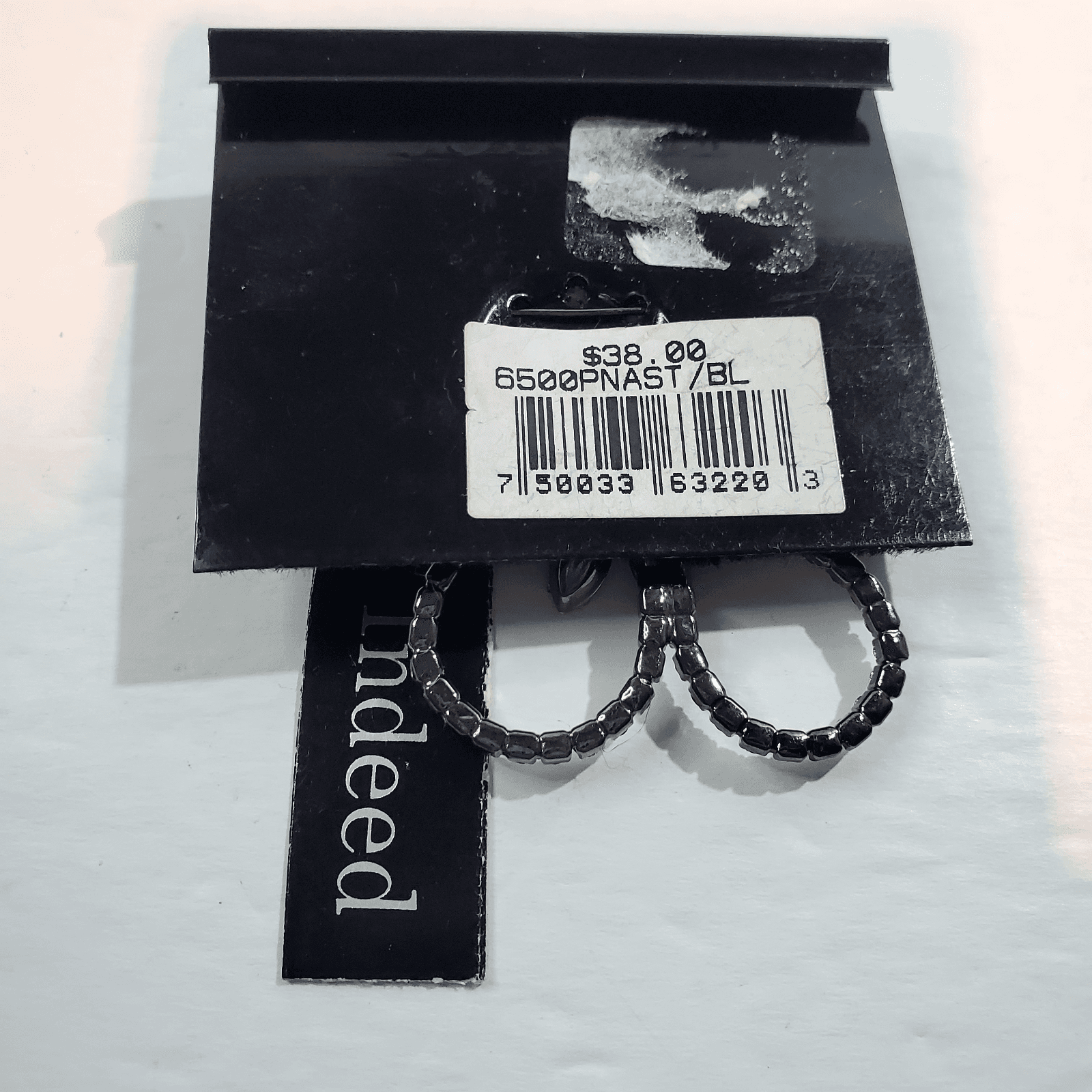 Indeed Clear & Black Rhinestone Outlined Flower Floral Brooch Pin MSRP $38 - Thumbnail 3