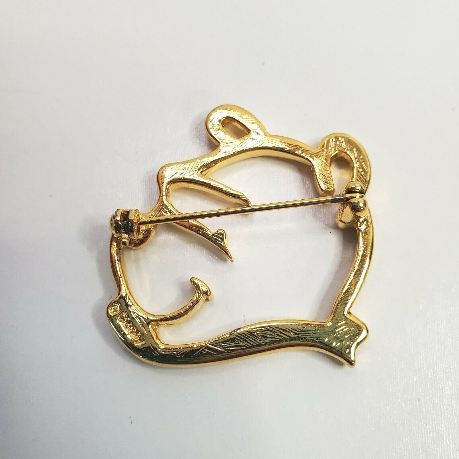 Disney Winnie The Pooh Gold Tone Outline Head Pin 100 Acre Collection Brooch - Thumbnail 2