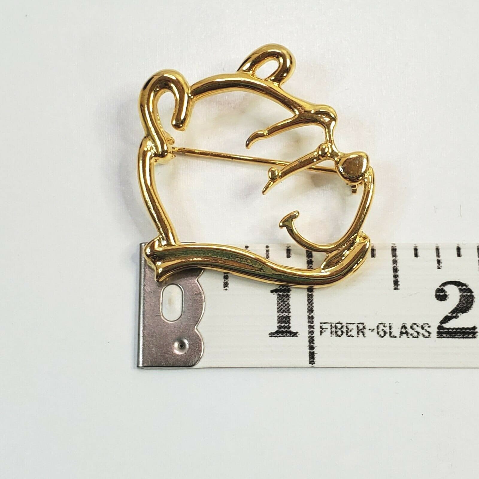 Disney Winnie The Pooh Gold Tone Outline Head Pin 100 Acre Collection Brooch - Thumbnail 4