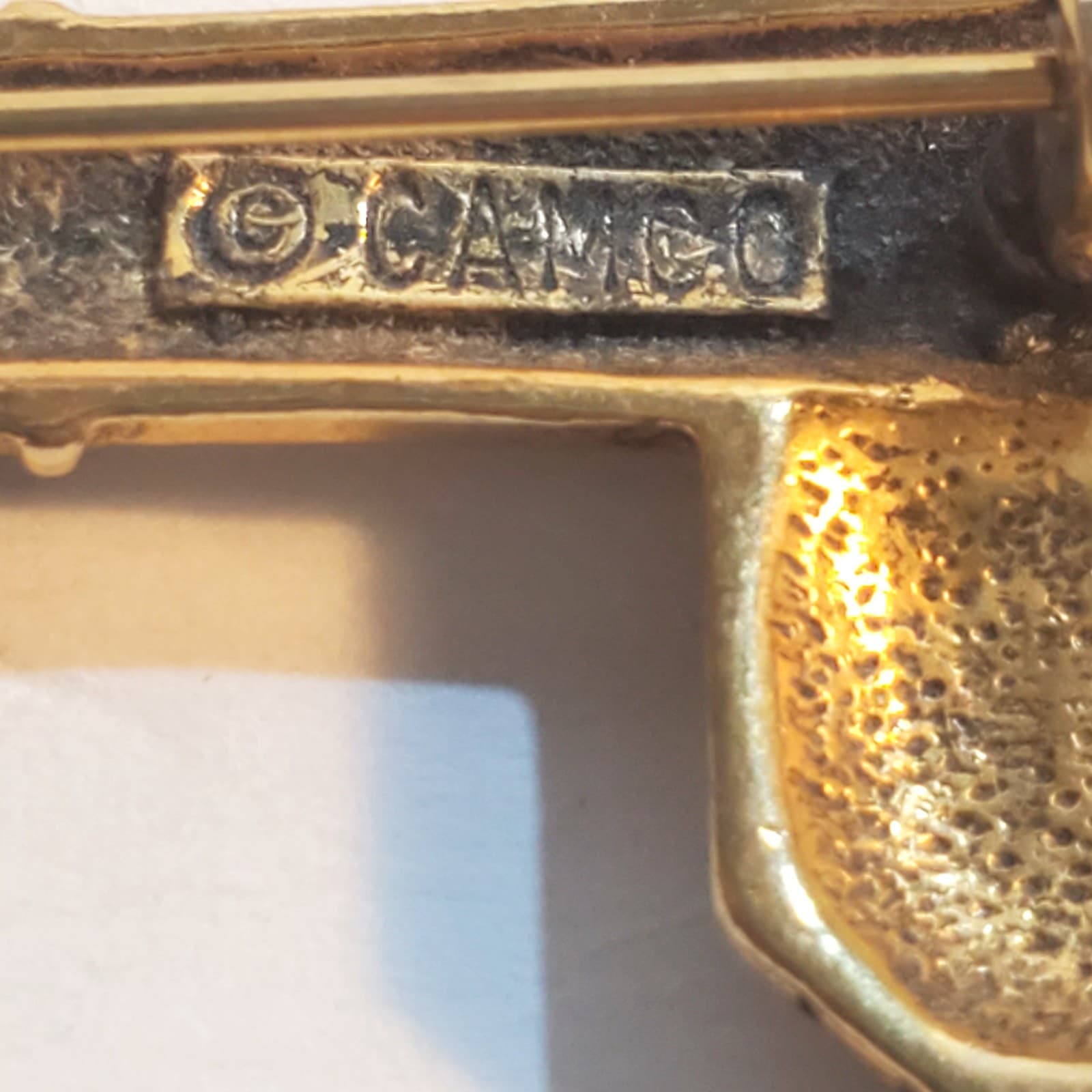 Vintage Camco Gold Tone Clear Rhinestone Lighthouse Nautical Brooch Pin Seaside - Thumbnail 3
