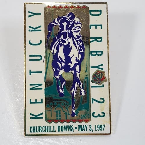 Vintage Kentucky Derby 1997 Lapel Pin KY Churchill Downs Lapel Cap Pin Badge