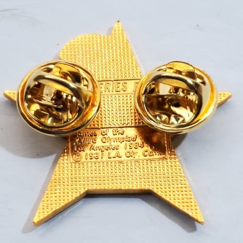 Vintage 1984 Sam the Eagle Decathlon Los Angeles Olympic Star Tack Lapel Cap Pin - Thumbnail 2