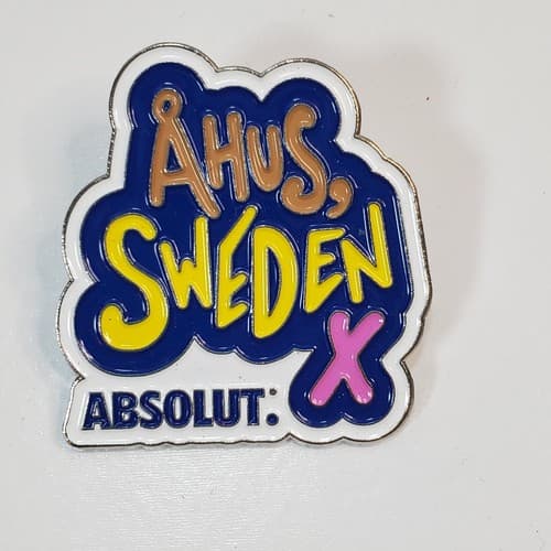 Absolut Vodka Metal Advertising Åhus Sweden Lapel Cap Tack Pin Badge