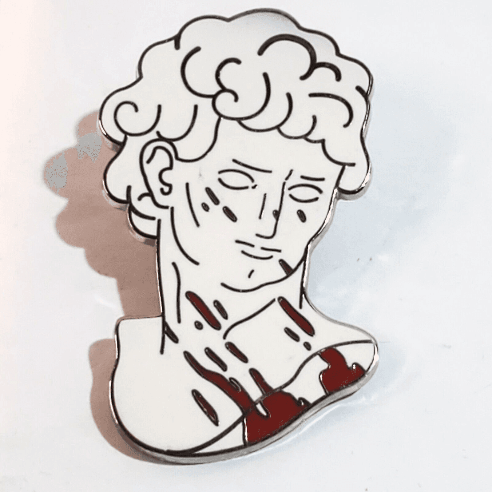 Hunt a Killer Michaelangelo's David Statue Bust Enamel Metal Tack Lapel Cap Pin