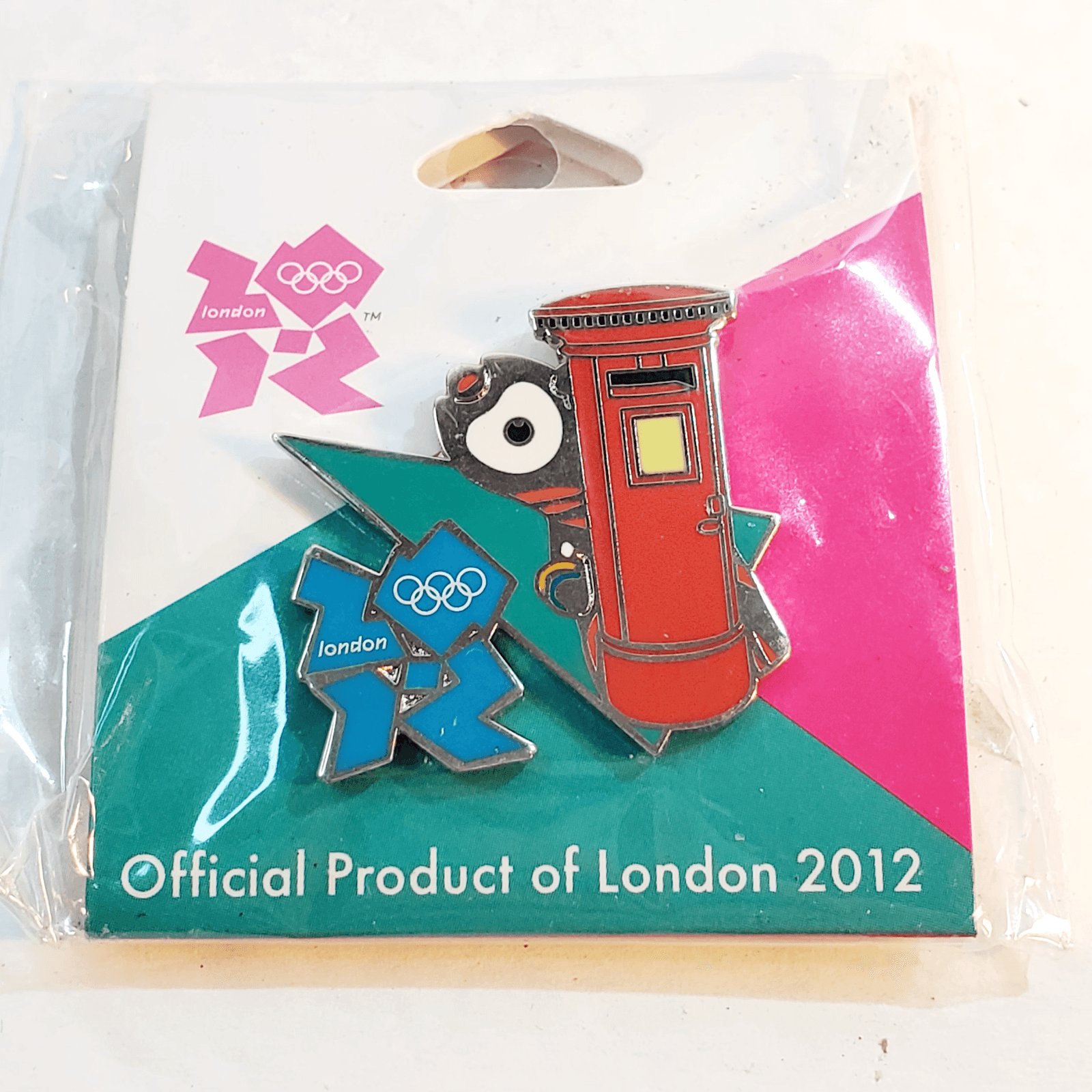 Olympic Memorabilia London 2012 Wenlock Postal Box Metal Enamel Tack Lapel Pin