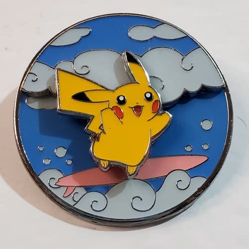 Pokemon Surfing Flying Pikachu Magnetic Lapel Tack Pin 2021 Collection