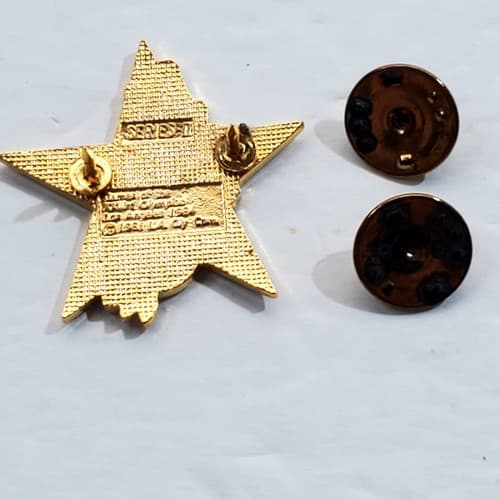 Vtg 1984 Sam the Eagle Gymnastics Los Angeles Olympic Star Tack Lapel Cap Pin - Thumbnail 3