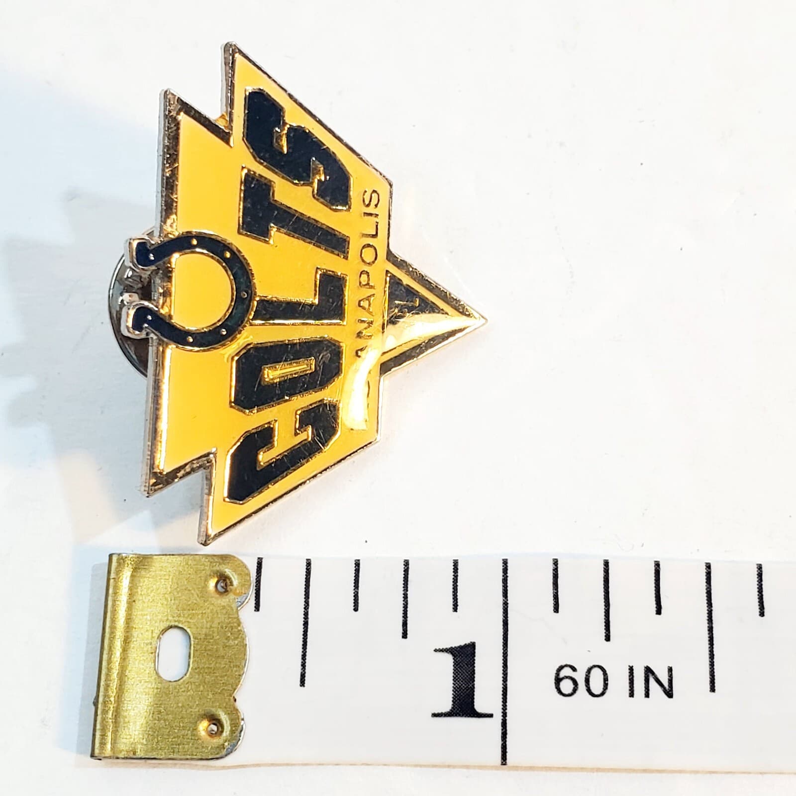 Vintage 1992 Enamel NFL Indianapolis Colts Tack Lapel Cap Pin - Thumbnail 4