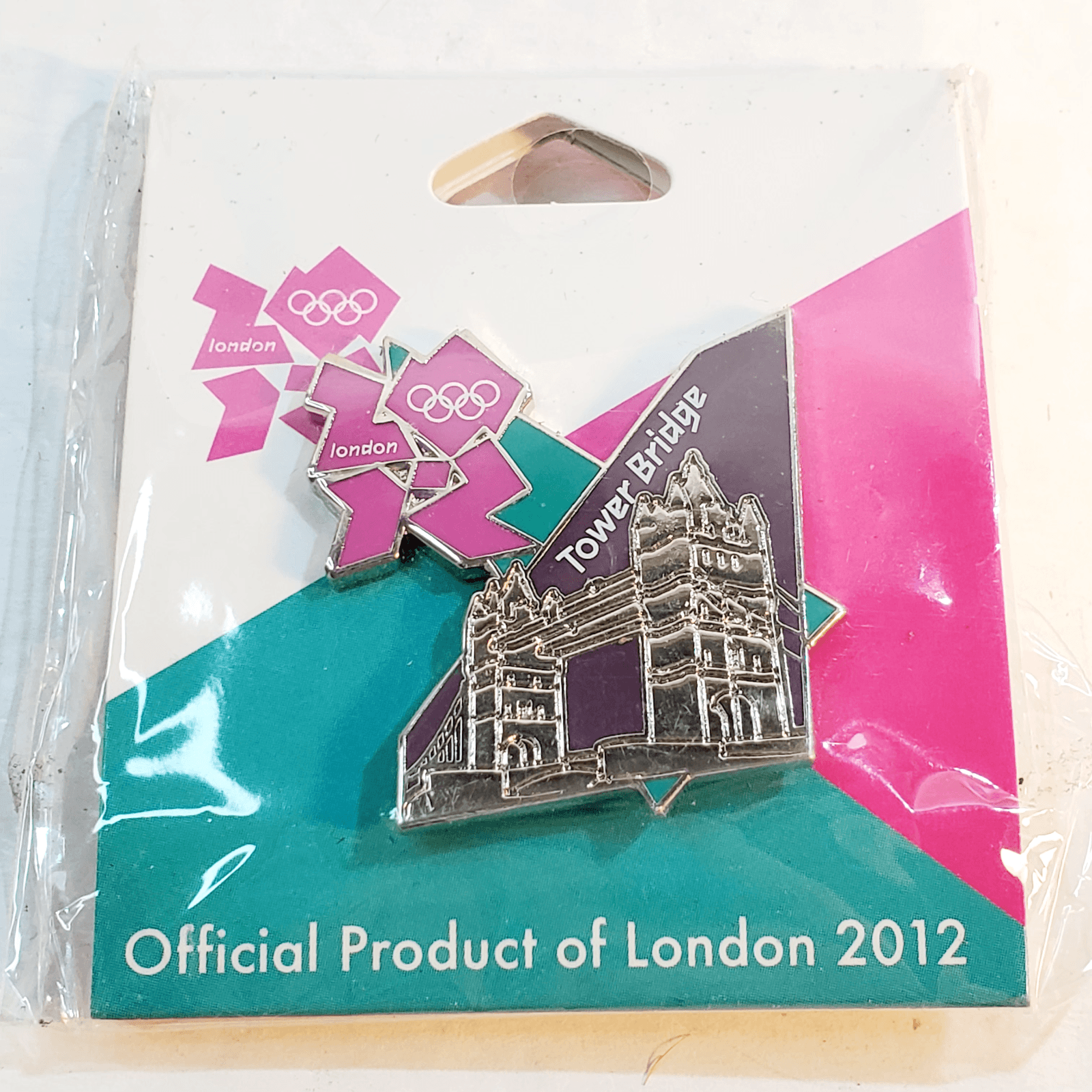 Olympic Memorabilia London 2012 Tower Bridge Metal Enamel Tack Lapel Pin